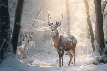 Snow-Clad Enigma: Otherworldly Winter Woods