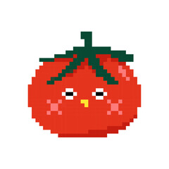 tomato pixel art design illustration 