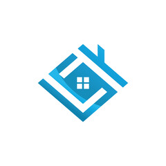 Home logo design with unique concept template Premium Vector