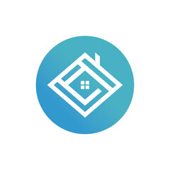 Home logo design with unique concept template Premium Vector