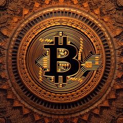 The image represents Bitcoin, a decentralized digital cryptocurrency operating on a blockchain network, allowing peer-to-peer transactions globally without the need for intermediaries.