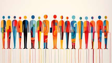 La Inclusión Social en el Equipo: Fortaleciendo la Colaboración, IA Generativa - obrazy, fototapety, plakaty
