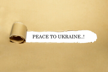 Peace to ukraine