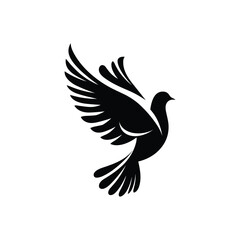 Dove Logo Design Vector Template. Dove Bird Logotype Concept