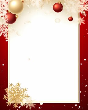 Diseño fondo de tarjeta de navidad con bolas navideñas y estrellas y con espacio blanco para texto o imágenes