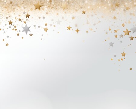 Diseño Fondo De Tarjeta De Navidad Con Estrellas Doradas Y Blancas Y Con Espacio Para Texto O Imágenes