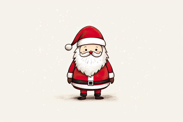 Obraz premium Festive Santa Claus Drawing for Christmas Celebration. Generative AI