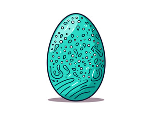 Doodle Glitter Easter egg, cartoon sticker, sketch, vector, Illustration, minimalistic