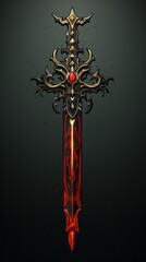 Obraz premium powerful magic sword blade 