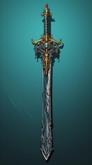 Fototapeta premium powerful light magic sword 