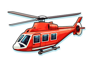 Doodle Utility Helicopter, cartoon sticker, sketch, vector, Illustration, minimalistic