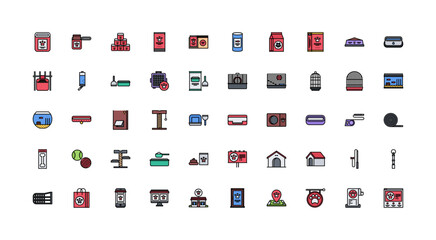 pet shop icon set
