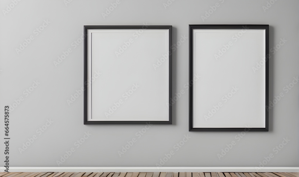 Wall mural Interior frames mockup for posters