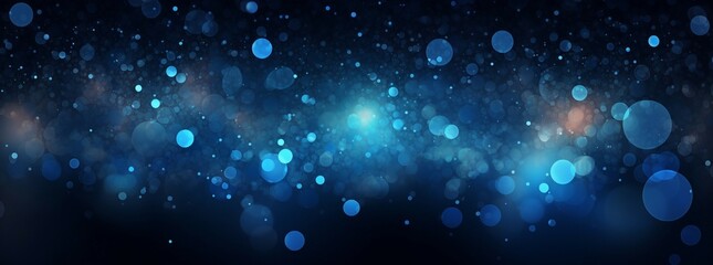 Blue circles on a black background, creating a dreamlike atmosphere with bokeh effects and light navy tones, forming a smoky backdrop with a blurred, surreal feel.