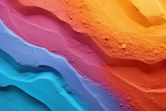 Close up of multi coloured sand background.