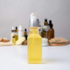 Natural oil for hair and skin care. Organic eco hair products.
