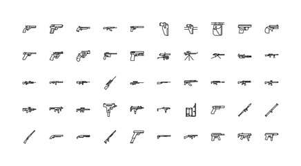 gun icon set