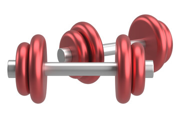 Dumbbell. Fitness equipment. 3D illustration.