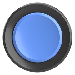 3D circle button. Empty button. 3D illustration.