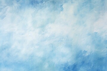 An abstract blue painting, embodying decorative backgrounds with soft, hazy brushstrokes and impressionist landscape elements.