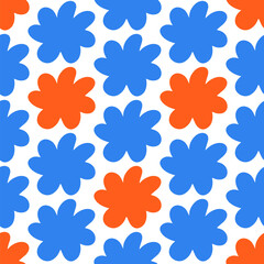 Obraz premium Hand Drawn Floral Seamless Pattern Modern Flowers 