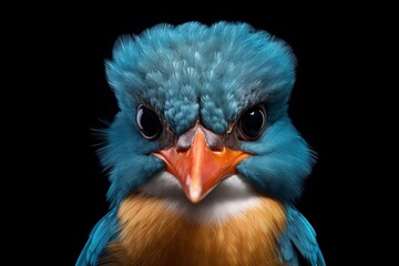 Obraz premium Kingfisher sitting on the tree branch.