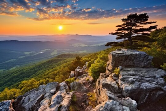 Sunset on Stony Man Mountain.