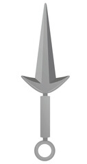 Ninja craft dagger. vector illustration