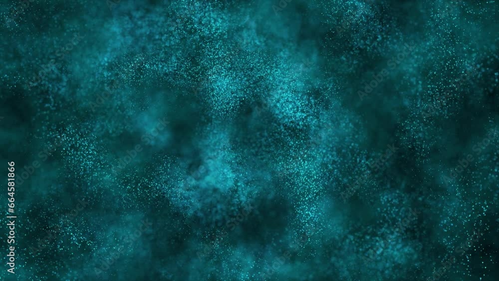 Poster wave of particles. futuristic dots pattern on dark background. big data digital code. technology or 
