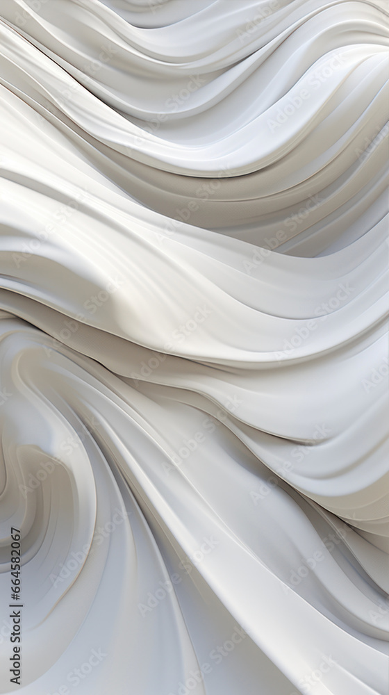 Poster 3d illustration of white abstract background with smooth lines in it.