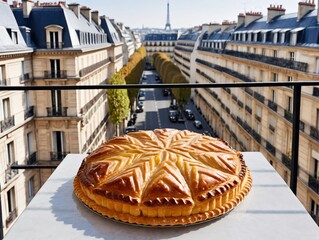 A Pastry On A Plate On A Balcony