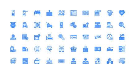 hotel icon set