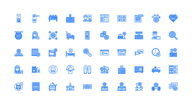 hotel icon set