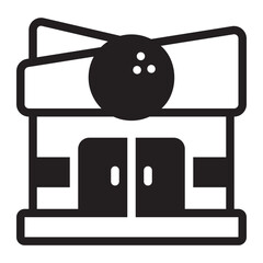 bowling glyph icon