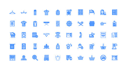 dry cleaning icon set