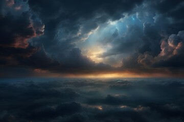 Fototapeta na wymiar Celestial Dark Clouds background, Celestial Dark Clouds wallpaper, Generative Ai