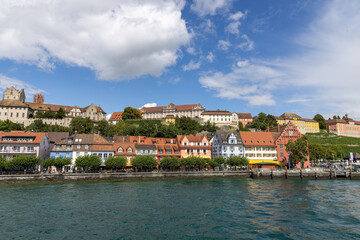 Lake Constance with a view of Ueberlingen, promenade and the state winery