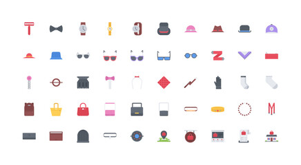 accessories icon set