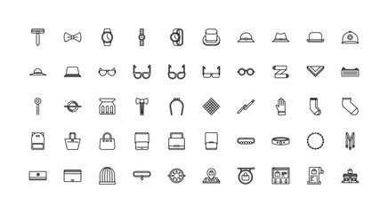 accessories icon set