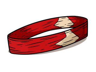 Doodle Danger tape, cartoon sticker, sketch, vector, Illustration, minimalistic