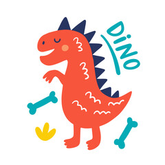 Cute Tyrannosaurus Dinosaur Vector illustration