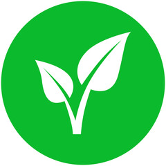 Icono de hoja de planta en fondo transparente