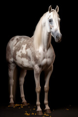 Obraz na płótnie Canvas Elegant horse portrait. Horse on dark background.