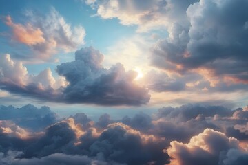 Obraz premium Sky Clouds Background, Clouds Background, Generative Ai