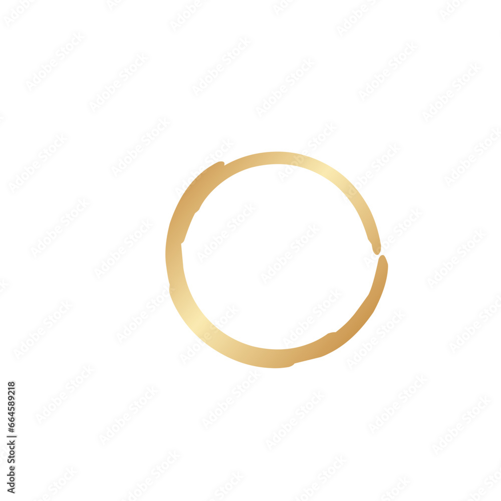 Wall mural gold circle decoration