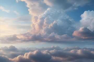 Fototapeta na wymiar Ethereal Overcast Cloud Texture Background, Cloud Texture Background, Generative Ai