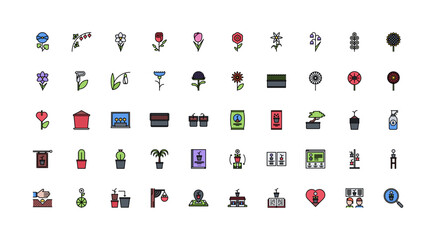 plant icon set