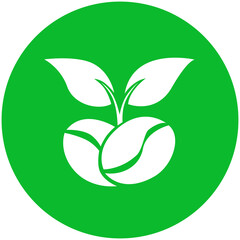 plant coffee spherical icon