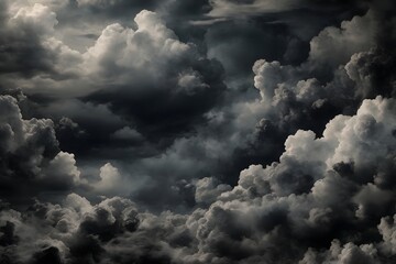 Fototapeta premium Black Clouds Background, Clouds Background, Generative Ai