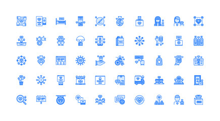 humanitarian aid icon set